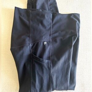 Fabletics Black Maternity Athletic/Everyday Wear Leggings EUC size Small